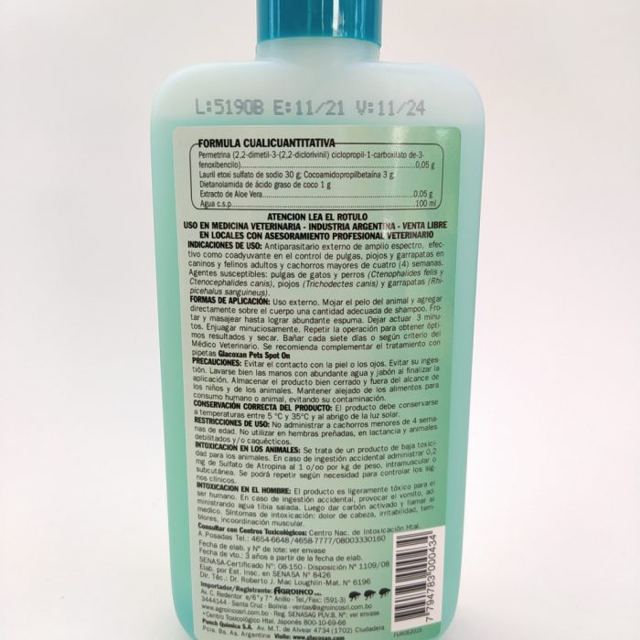 Glacoxan Shampoo Garrapaticida - Imagen 2