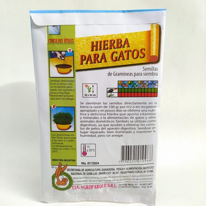 Hierba para gatos 50gr x caja - Imagen 2