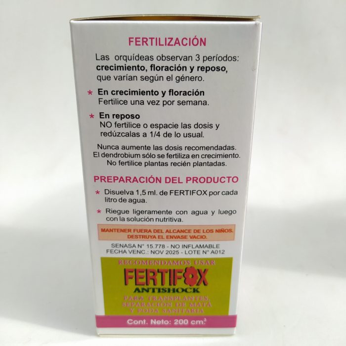 Fertifox - Fertilizante para Orquideas x200cc - Imagen 2