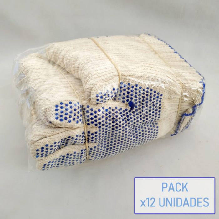 Guante Moteado Azul, pack x12 pares