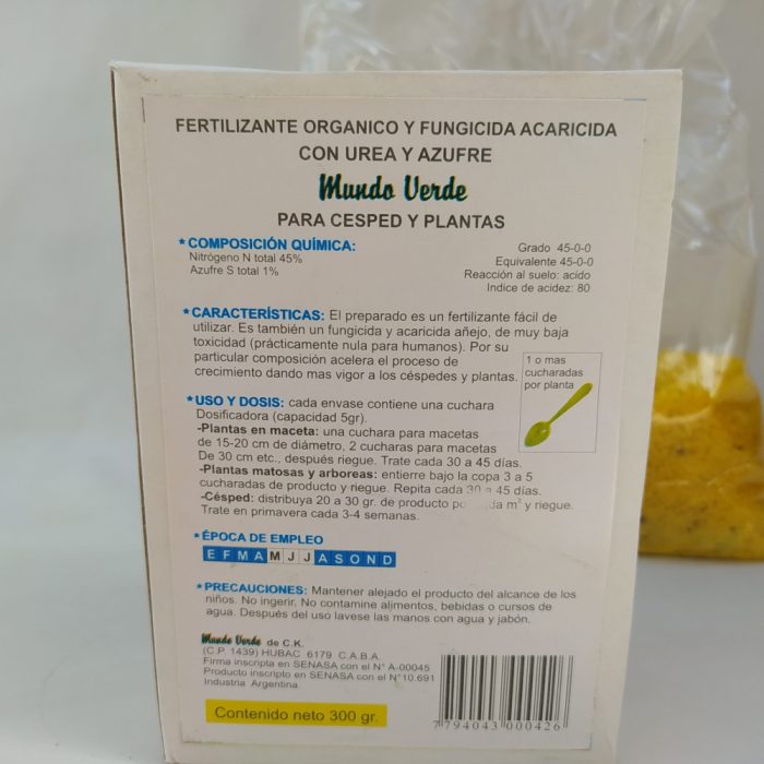 Urea + Azufre 300gr x pack - Imagen 2