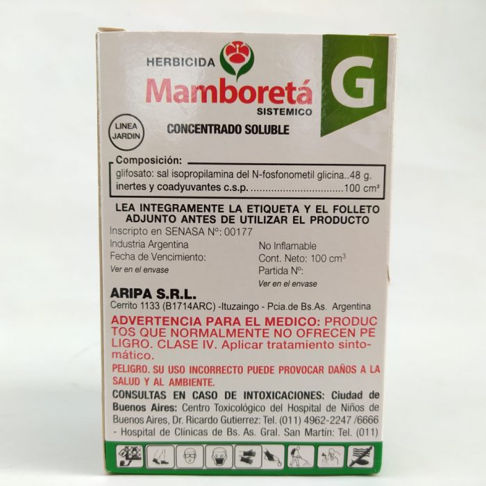 Herbicida total "G" Mamboretá x100cc - Imagen 2