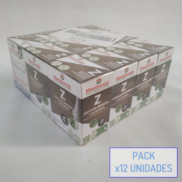 Insecticida «Z» contra orugas y gusanos 30cc x pack