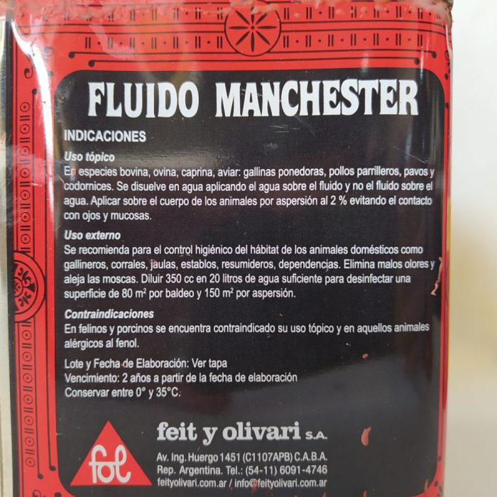 Desinfectante Fluido Manchester (350cc, 700cc) - Imagen 2