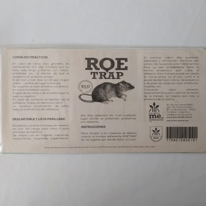 Trampa adhesiva para lauchas/ratas Roetrap - Imagen 2