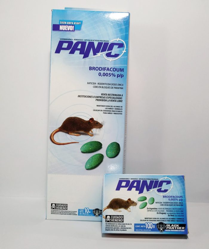 PANIC Raticida, cebo 100gr x 10u